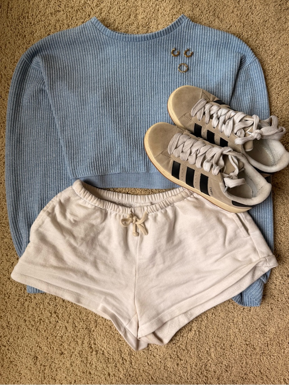 Bershka Light Blue Ribbed Crewneck Sweater - Picture 7 of 7